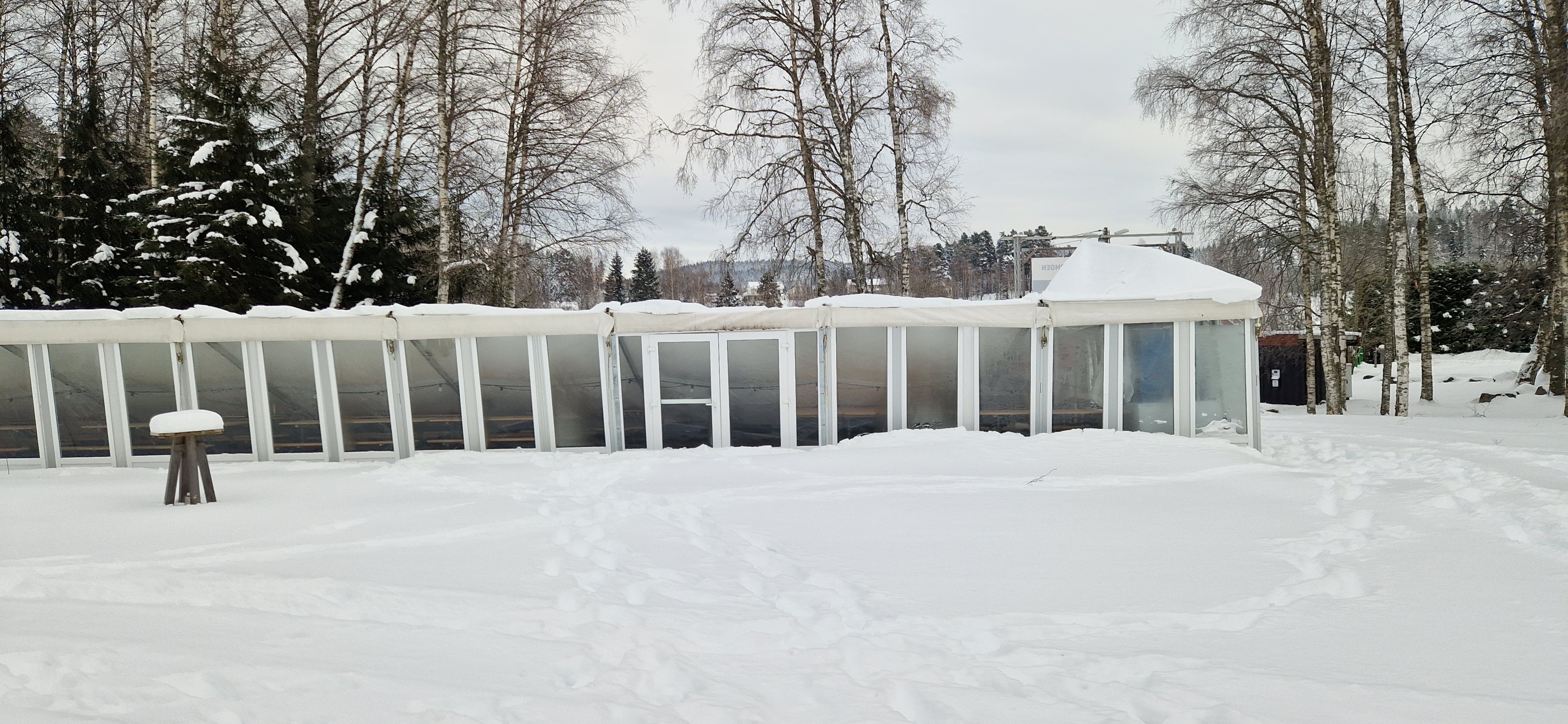Telt og varmeapparat på Tangen